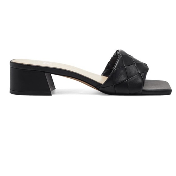 NEW! Vince Camuto Semtera Black Leather Block Heel Sandal - Size 10 👠 - Picture 2 of 10